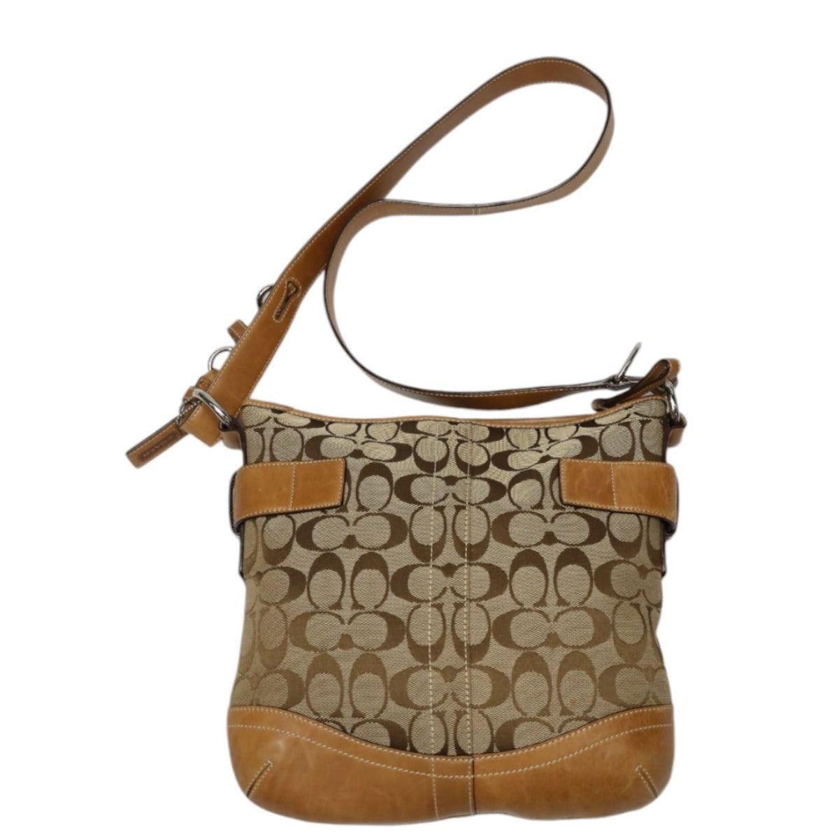 コーチ COACH ショルダーバッグ
斜めがけ キャンバス×レザー シグネチャー レザー 3574 キャメル 【SS】
【中古】