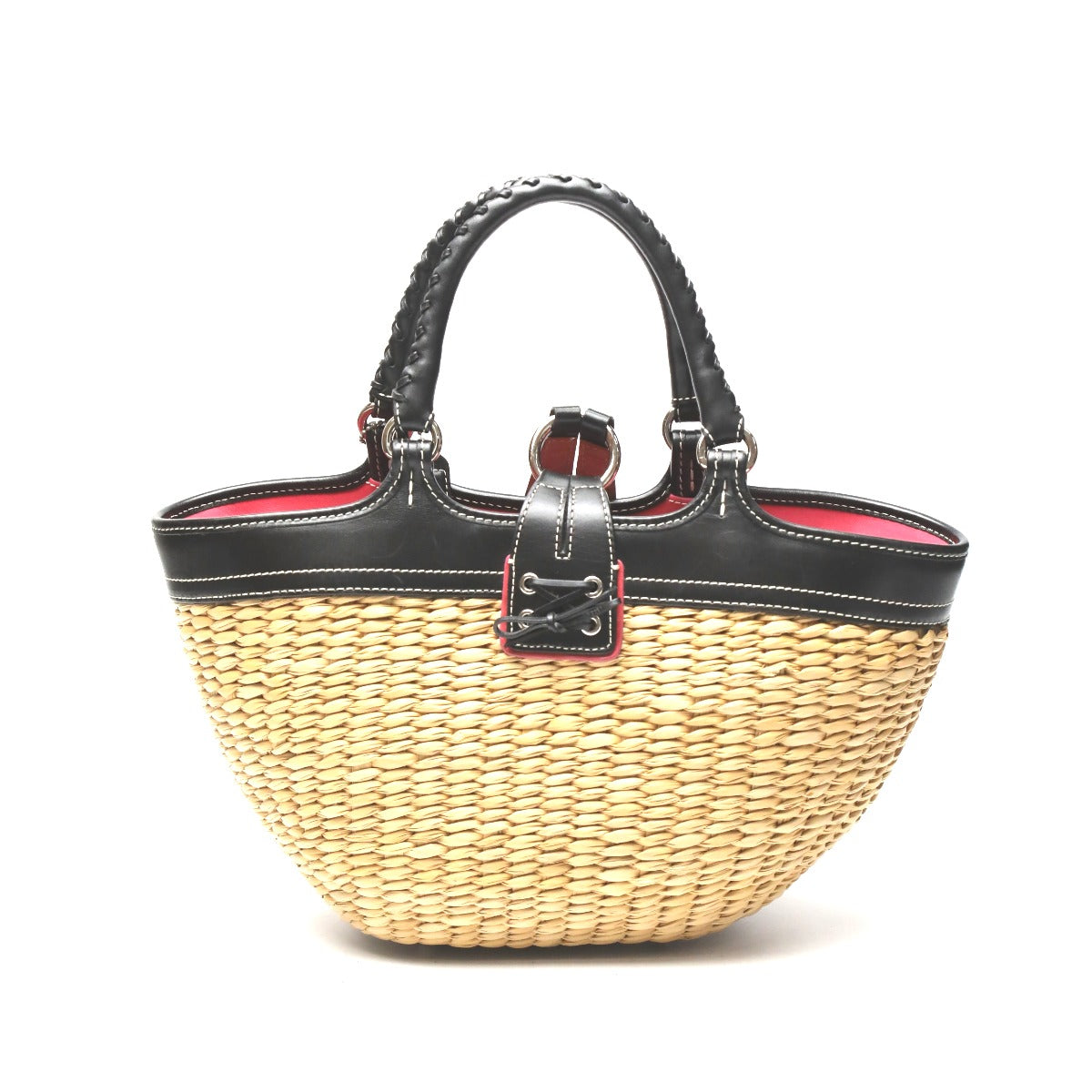 コーチ COACH ハンドバッグ
ストロー×レザー トートバッグ カゴバッグ 6271 ブラウン×ブラック 【SS】
【中古】