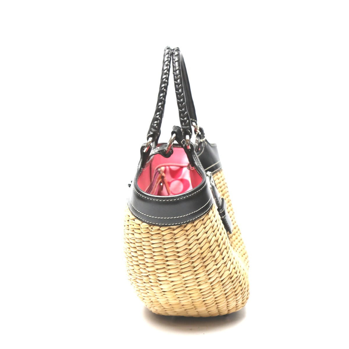 コーチ COACH ハンドバッグ
ストロー×レザー トートバッグ カゴバッグ 6271 ブラウン×ブラック 【SS】
【中古】