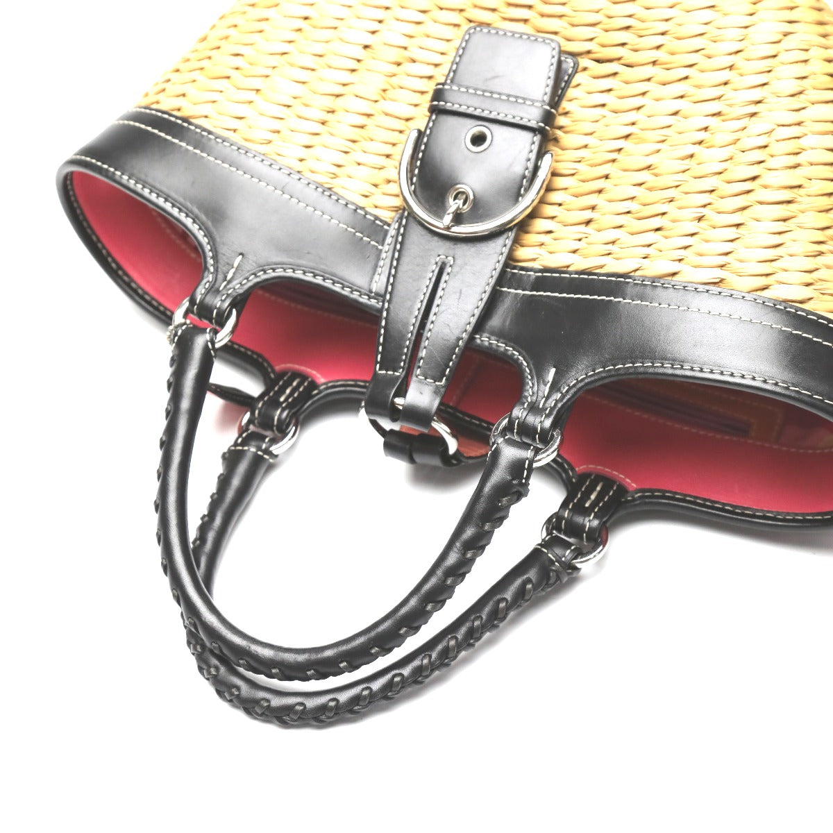 コーチ COACH ハンドバッグ
ストロー×レザー トートバッグ カゴバッグ 6271 ブラウン×ブラック 【SS】
【中古】