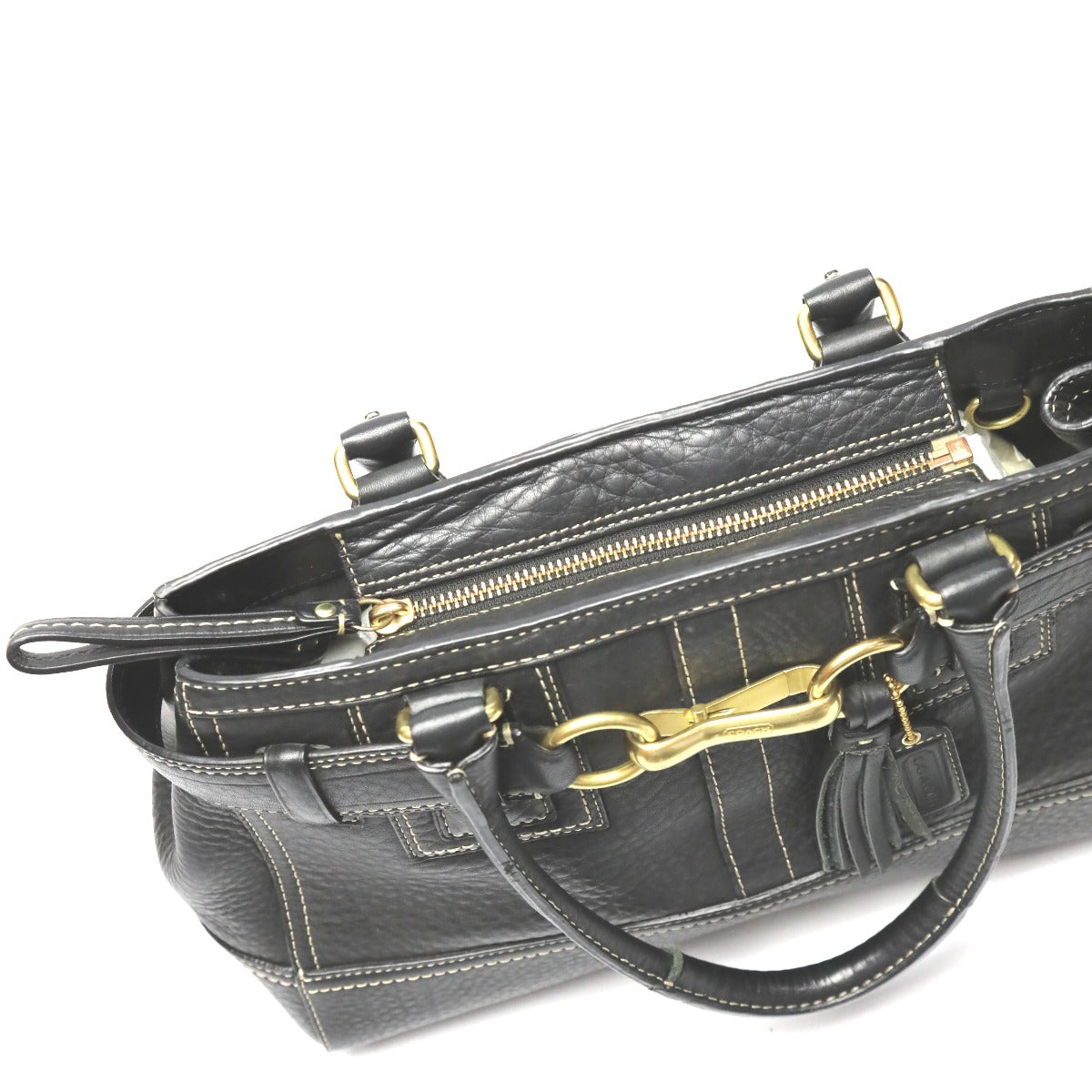 コーチ COACH ハンドバッグ
ハンプトンズ ミディアム キャリーオール シグネチャー カーフ F10212 ブラック 【SS】
【中古】