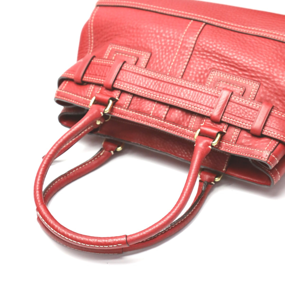 コーチ COACH トートバッグ
ハンプトンズ ミディアム キャリーオール ペブルドレザー カーフ 10213 レッド 【SS】
【中古】