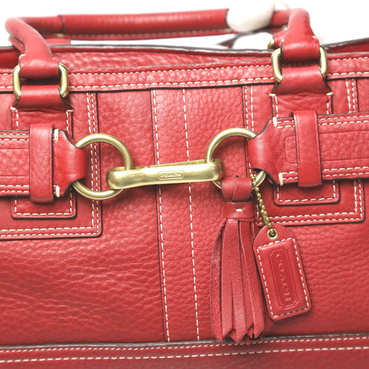 コーチ COACH トートバッグ
ハンプトンズ ミディアム キャリーオール ペブルドレザー カーフ 10213 レッド 【SS】
【中古】