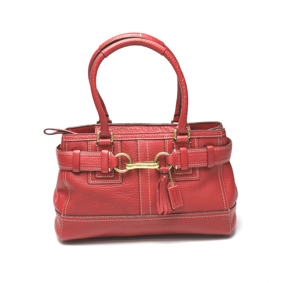 コーチ COACH トートバッグ
ハンプトンズ ミディアム キャリーオール ペブルドレザー カーフ 10213 レッド 【SS】
【中古】