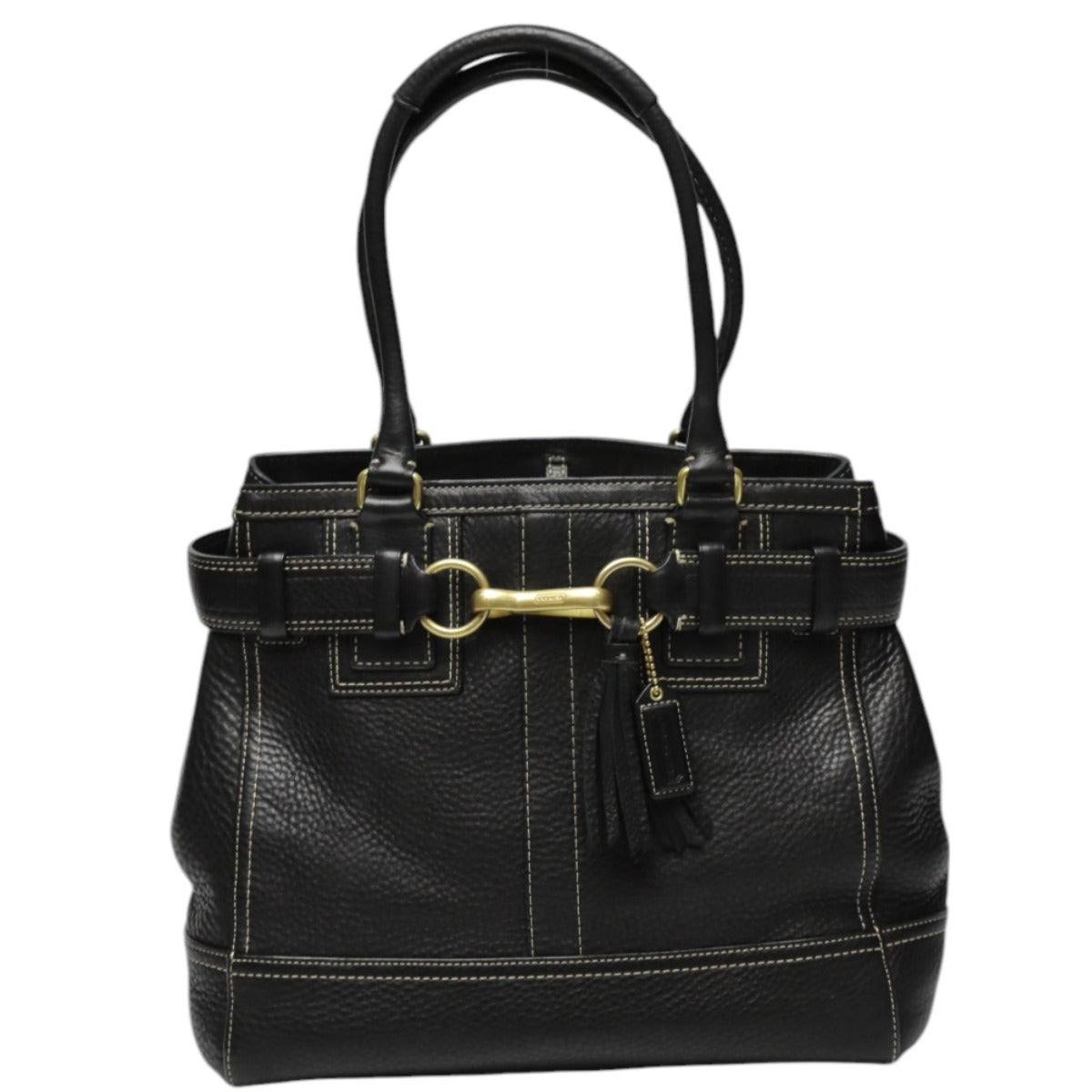 コーチ COACH ハンドバッグ
トートバッグ キャリーオール ハンプトンズ ラージ レザー 10214 ブラック 【SS】
【中古】