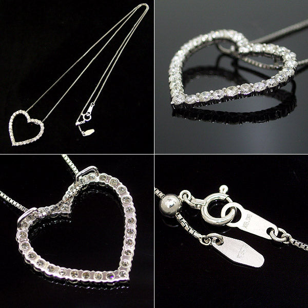 ネックレス
ペンダントネックレス ハート ダイヤモンド1.00ct K18ホワイトゴールド ホワイト 【SS】
【中古】