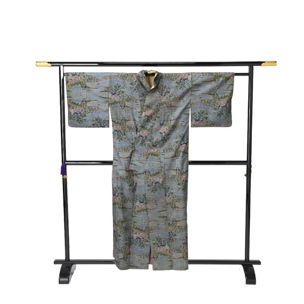 訪問着・付下
着物 和服 正絹 長着 大島 布 グリーン系 【H】
【中古】