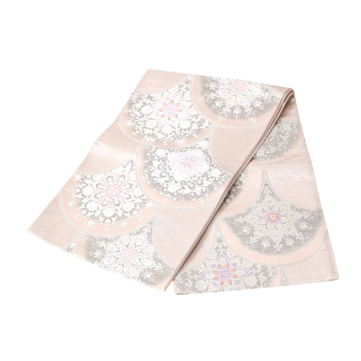 袋帯
プラチナ 入り 正絹 ピンク 【SS】
【中古】