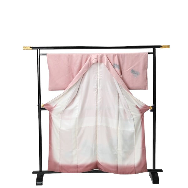 訪問着・付下
着物 和服 ダリア 山水画 ポリエステル うすピンク 【SS】
【中古】
