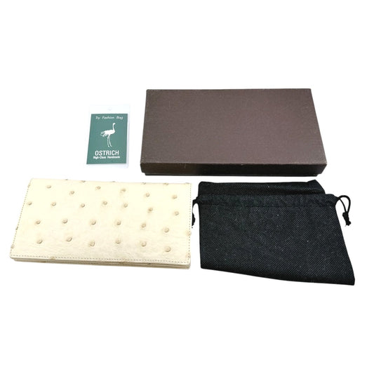 オーストリッチ ostrich 長財布
 2つ折長札入れ 未使用品 オーストリッチ OF-10109 アイボリー 【SS】
 【中古】