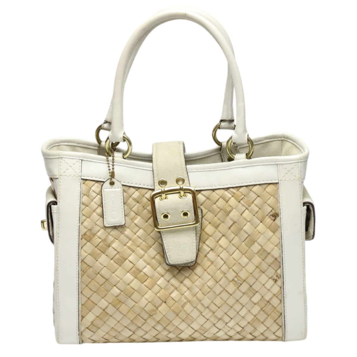 コーチ COACH ハンドバッグ
トートバッグ かごバッグ レザー 4419 ホワイト×ナチュラル 【SS】
【中古】
