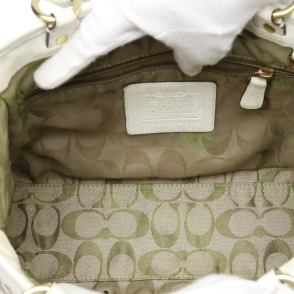 コーチ COACH ハンドバッグ
トートバッグ かごバッグ レザー 4419 ホワイト×ナチュラル 【SS】
【中古】