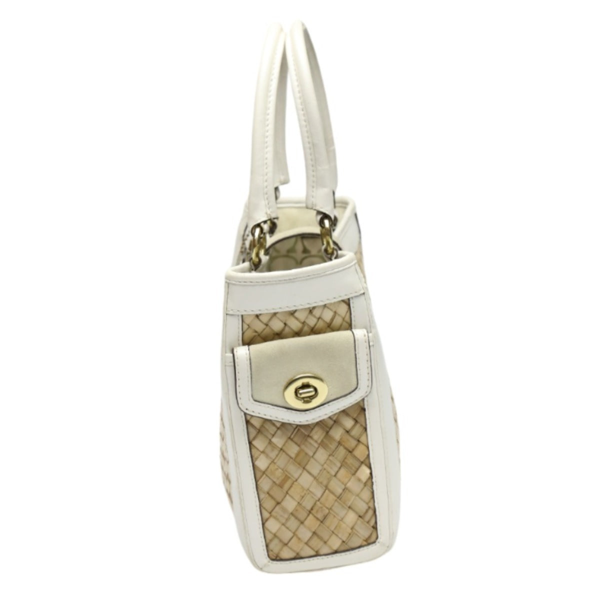 コーチ COACH ハンドバッグ
トートバッグ かごバッグ レザー 4419 ホワイト×ナチュラル 【SS】
【中古】