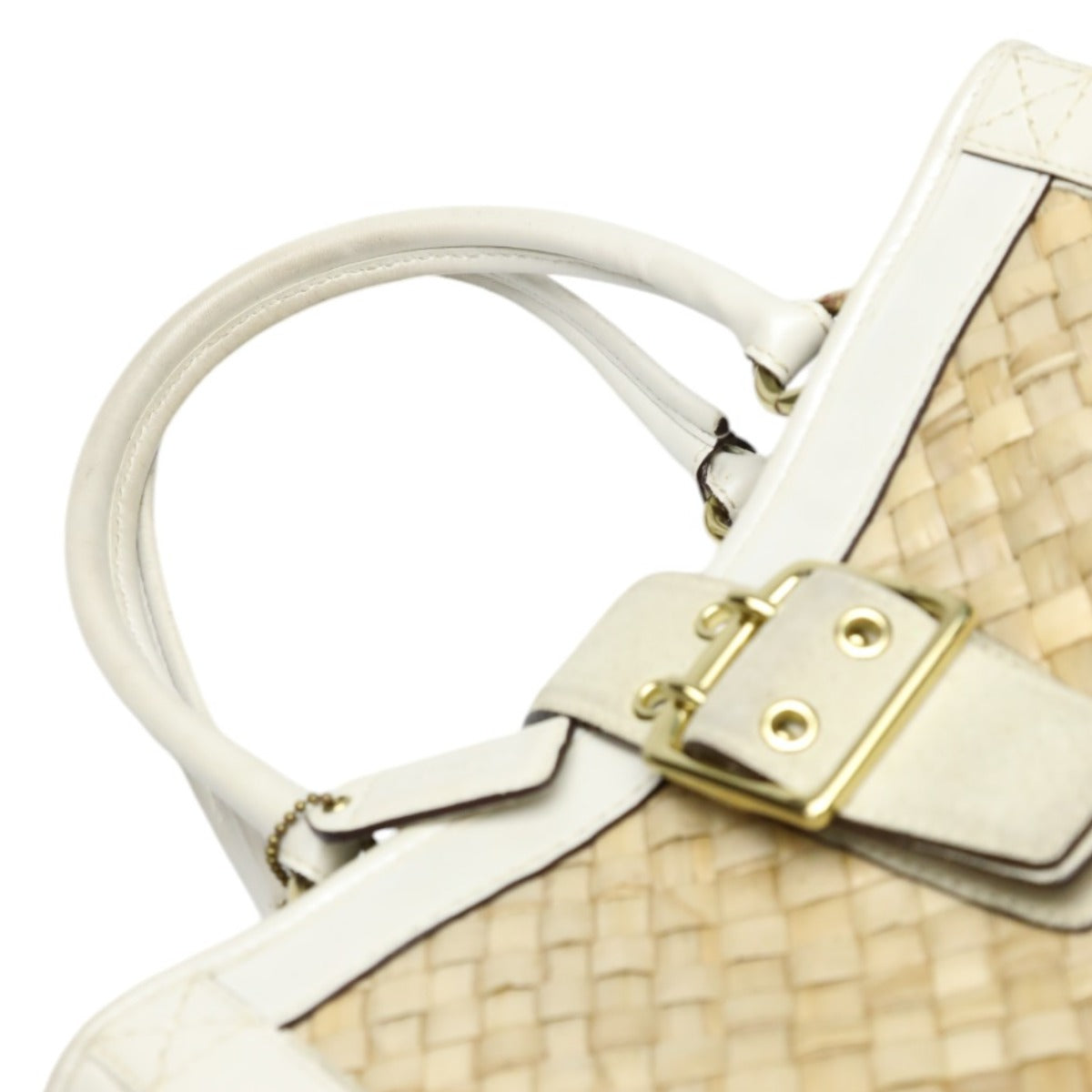 コーチ COACH ハンドバッグ
トートバッグ かごバッグ レザー 4419 ホワイト×ナチュラル 【SS】
【中古】