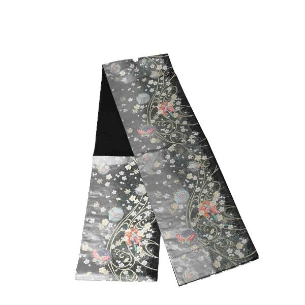 袋帯
袋帯 正絹 桜柄 黒 【SS】
【中古】