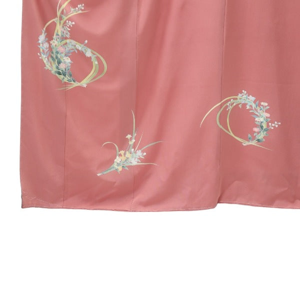 訪問着・付下
着物 和服 花 訪問着 一越 正絹 シルク ローズピンク 【H】
【中古】