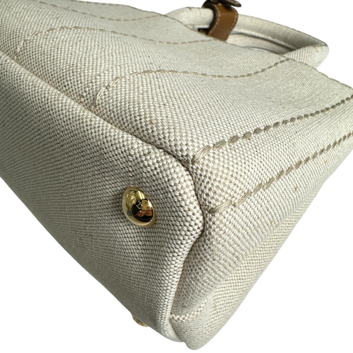 プラダ PRADA ハンドバッグ
2wayバッグ コットン 1BA038 ベージュ 【SS】
【中古】