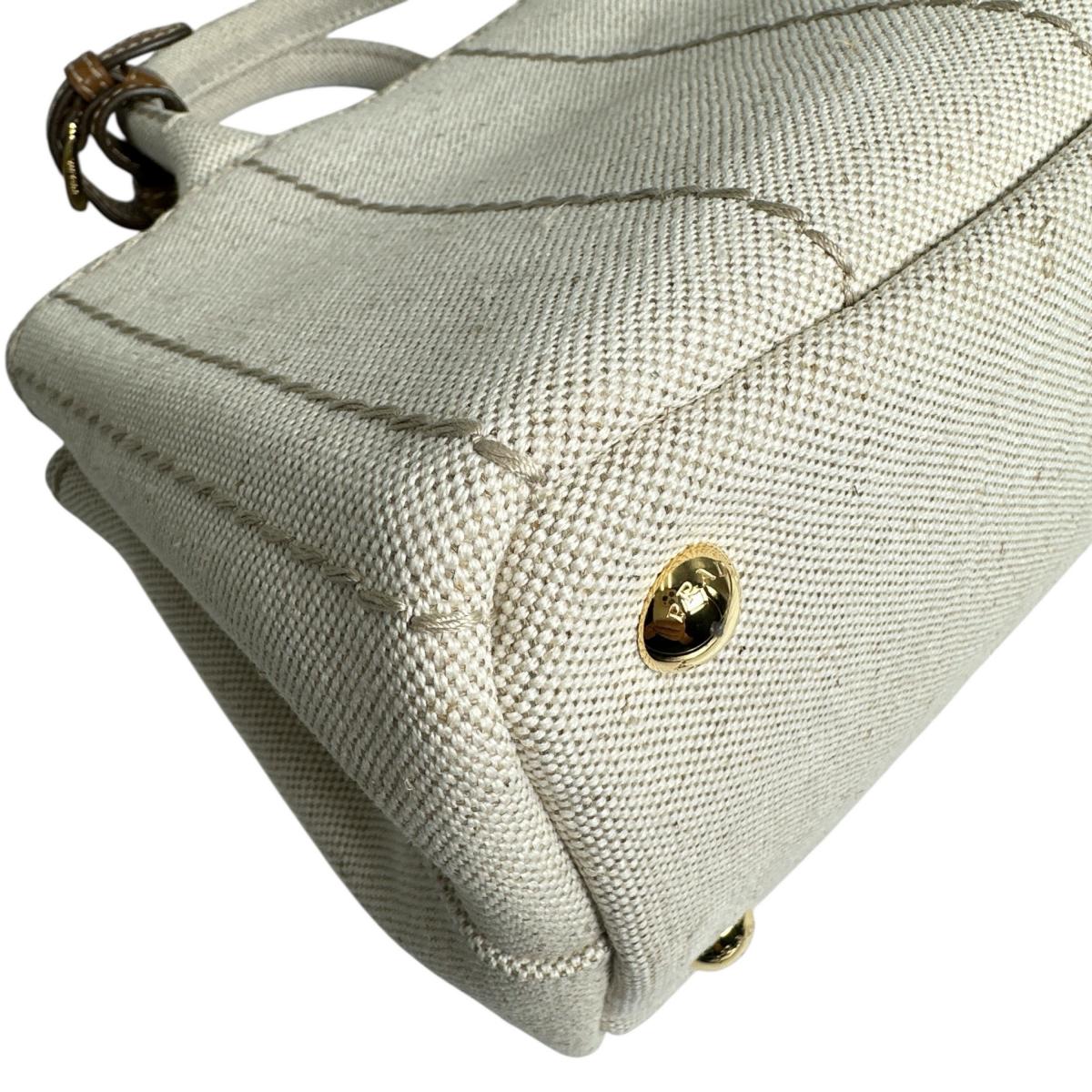 プラダ PRADA ハンドバッグ
2wayバッグ コットン 1BA038 ベージュ 【SS】
【中古】