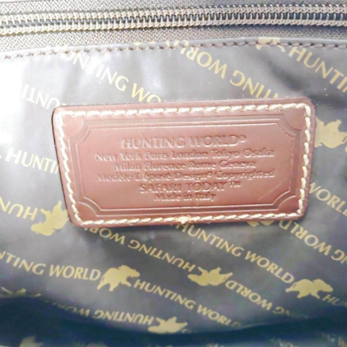 ハンティングワールド HUNTING WORLD ハンドバッグ
トートバッグ 巾着開閉式 ミニトート キャンバス グリーン×ブラウン 【SS】
【中古】