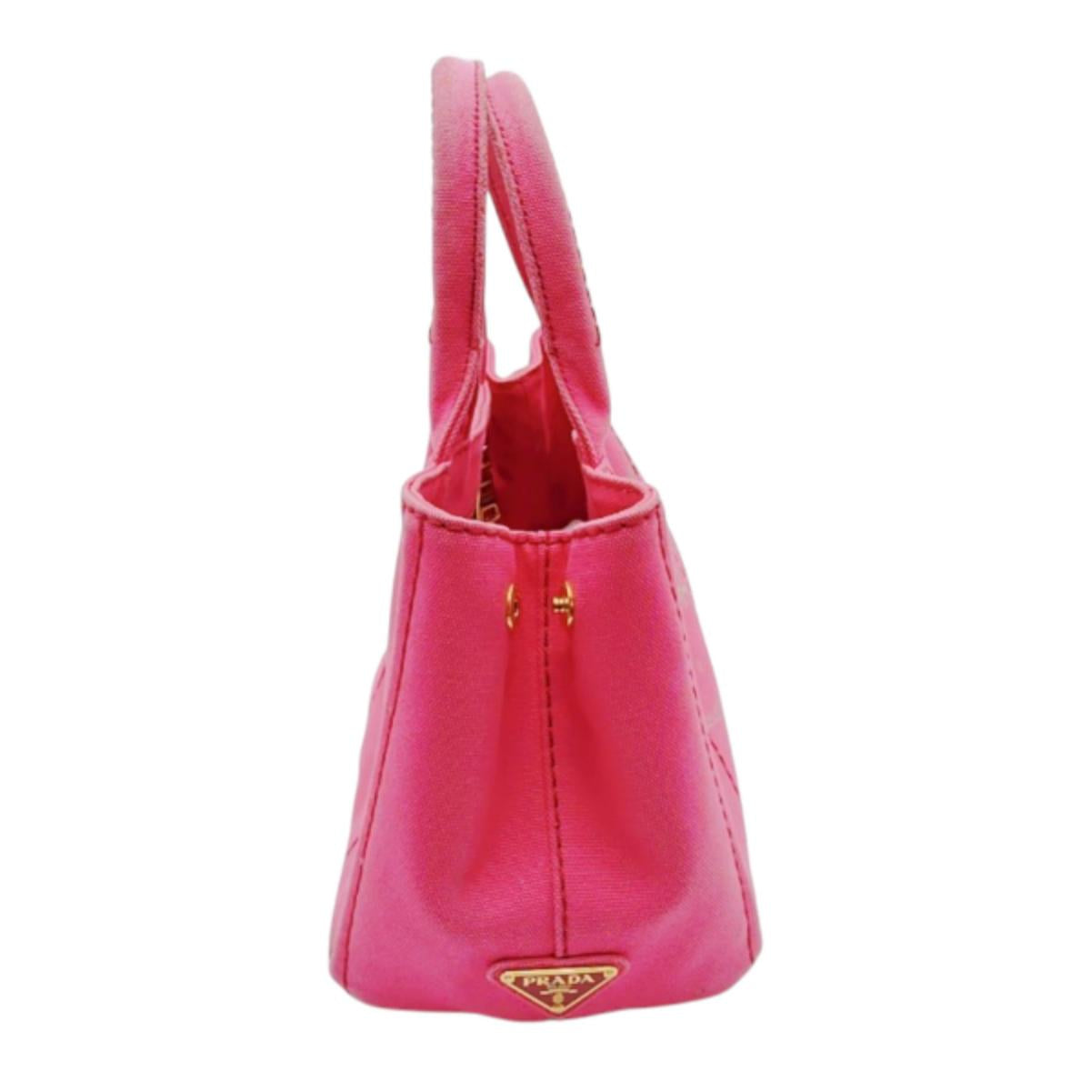 プラダ PRADA トートバッグ
ハンドバック カナパ カナパミニトート キャンバス 1BG439 ピンク 【SS】
【中古】