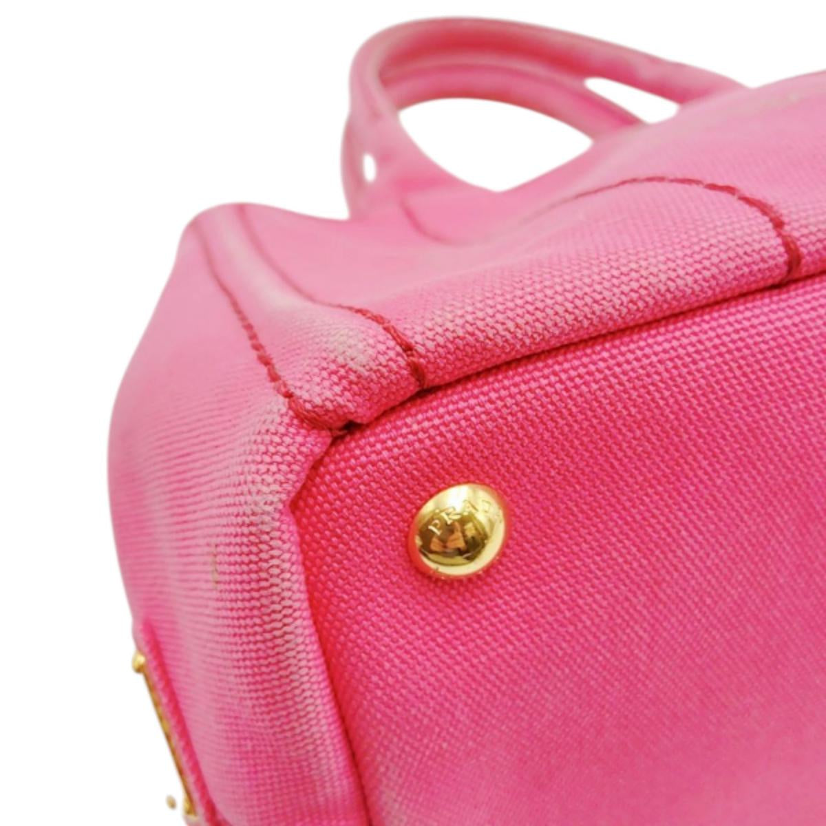 プラダ PRADA トートバッグ
ハンドバック カナパ カナパミニトート キャンバス 1BG439 ピンク 【SS】
【中古】