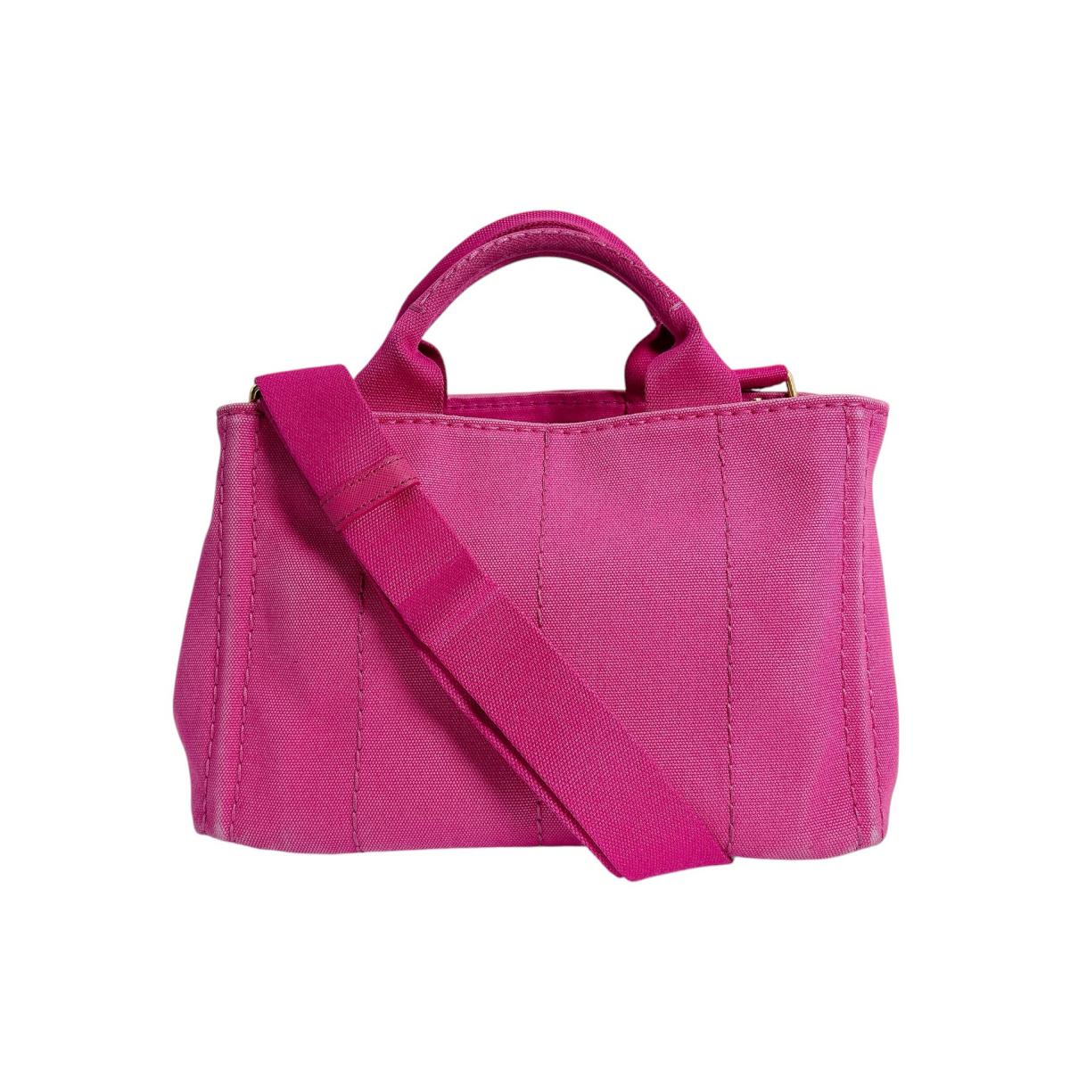 プラダ PRADA トートバッグ
ハンドバック カナパ カナパミニトート キャンバス 1BG439 ピンク 【SS】
【中古】