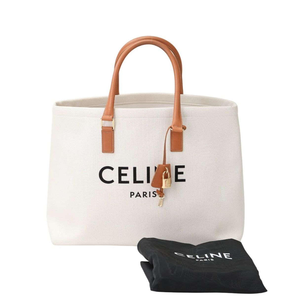 セリーヌ CELINE トートバッグ
 トートバッグ ホリゾンタルカバ キャンバス 190062BNZ ホワイト 【SS】
 【中古】