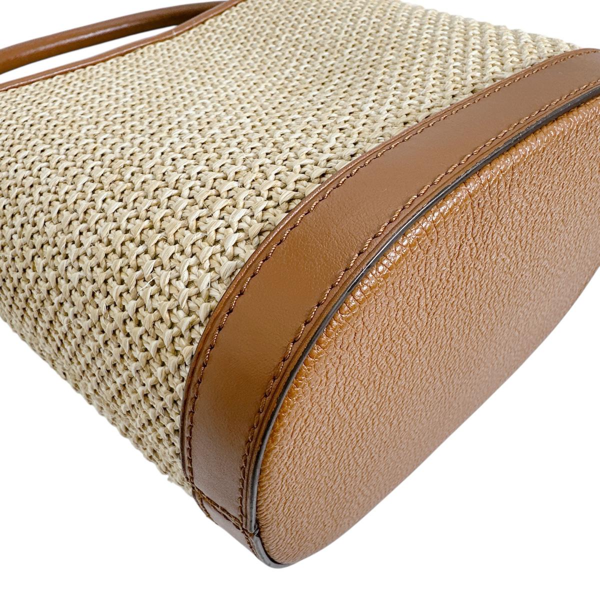 ルイヴィトン LOUIS VUITTON ハンドバッグ
 ハンドバッグ プティ・バケット レザー M59962 ブラウン LV
 【SS】
 【中古】