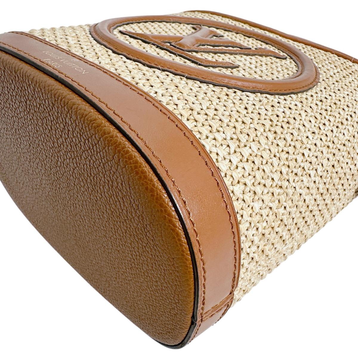 ルイヴィトン LOUIS VUITTON ハンドバッグ
 ハンドバッグ プティ・バケット レザー M59962 ブラウン LV
 【SS】
 【中古】