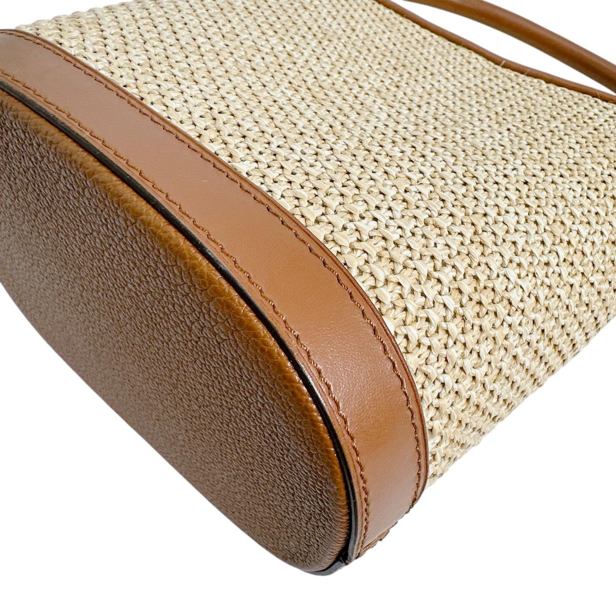 ルイヴィトン LOUIS VUITTON ハンドバッグ
 ハンドバッグ プティ・バケット レザー M59962 ブラウン LV
 【SS】
 【中古】