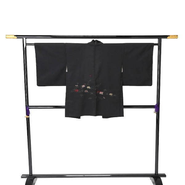 羽織
黒絵 羽織 花 化繊 ポリエステル ブラック 【SS】
【中古】