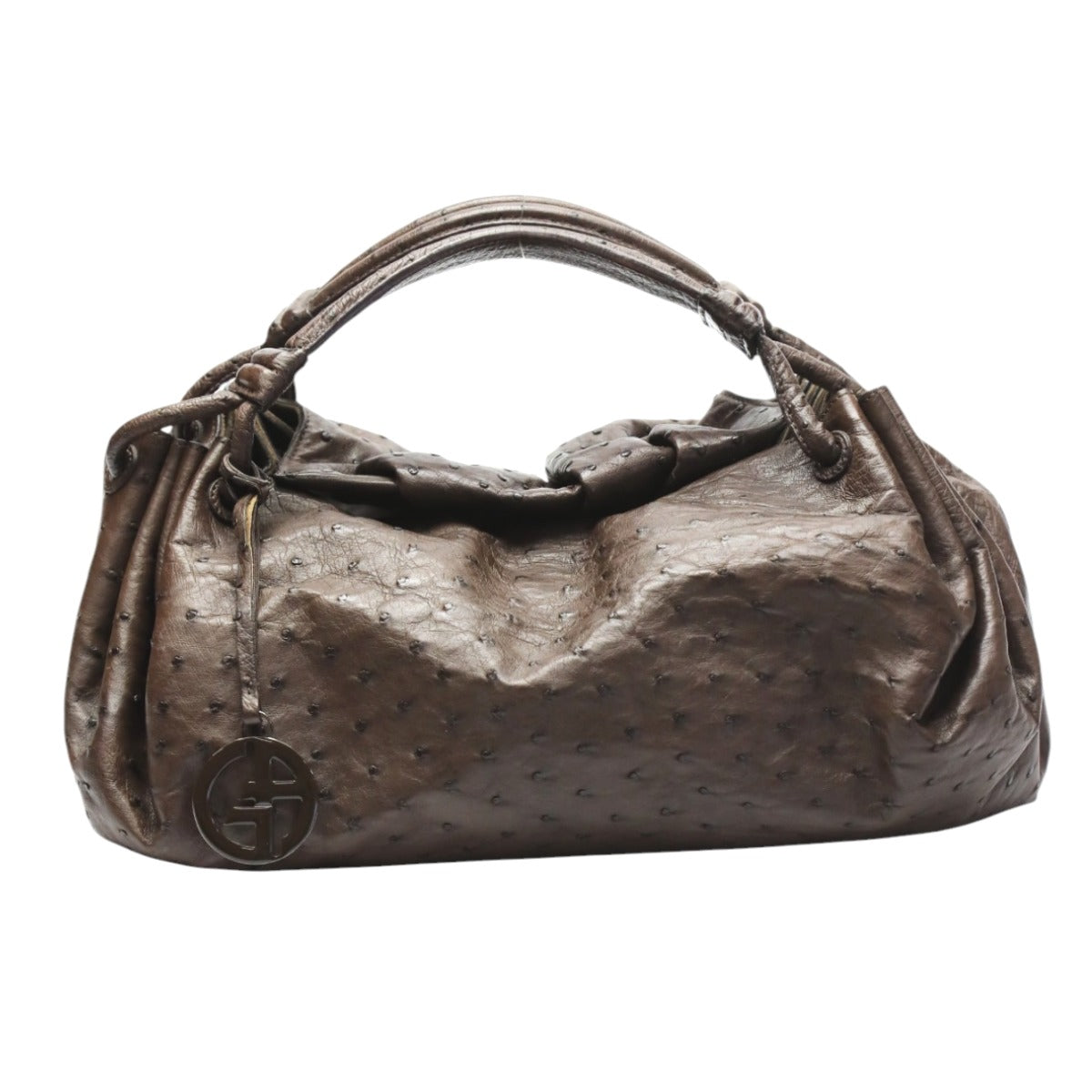 ジョルジオアルマーニ GIORGIO ARMANI ハンドバッグ
ハンドバッグ オーストリッチハンド オーストリッチ ブラウン 【SS】
【中古】