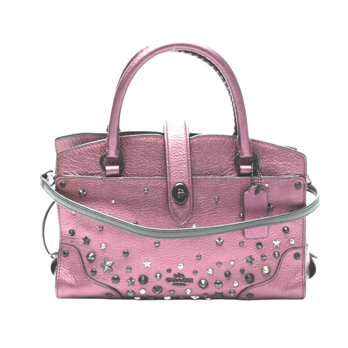 コーチ COACH ハンドバッグ
2wayショルダーバック サッチェル24 マーサー レザー 59146 パープル 【SS】
【中古】