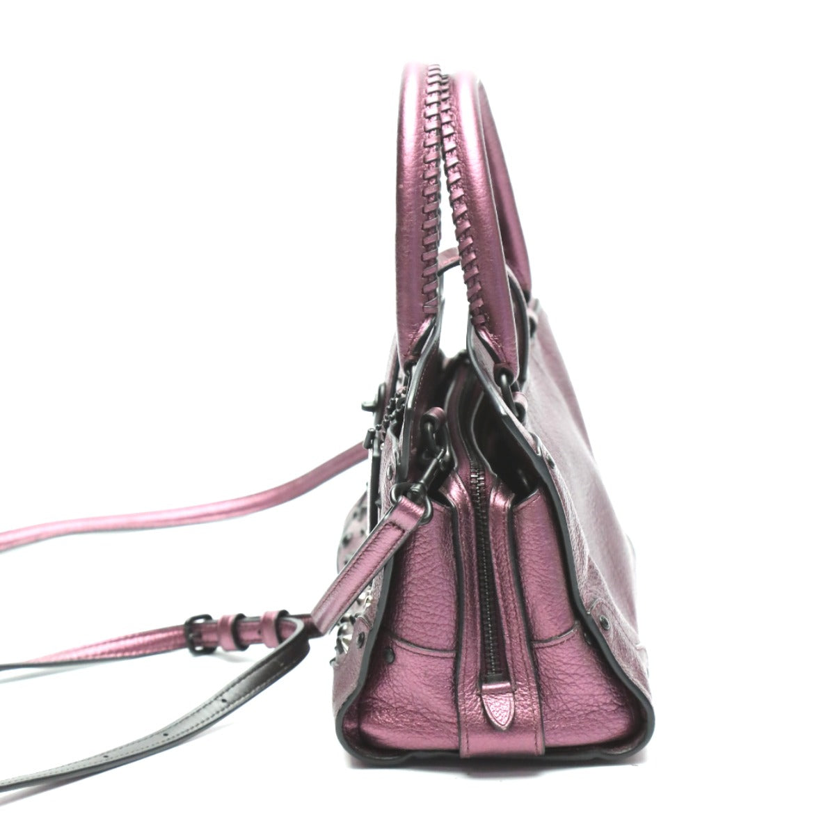 コーチ COACH ハンドバッグ
2wayショルダーバック サッチェル24 マーサー レザー 59146 パープル 【SS】
【中古】