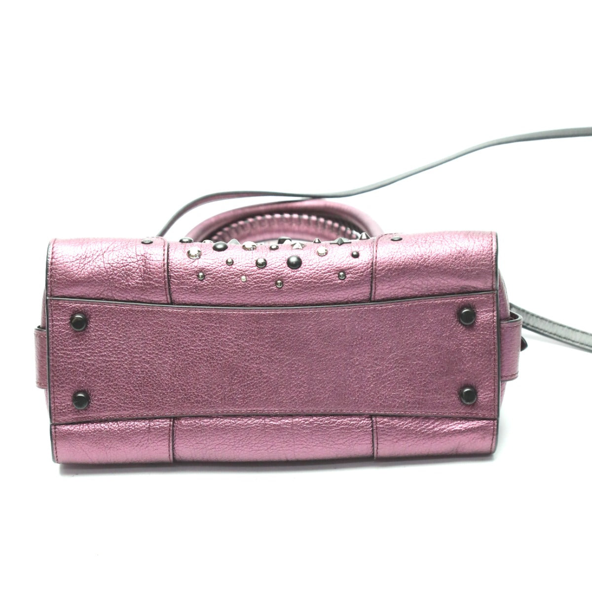コーチ COACH ハンドバッグ
2wayショルダーバック サッチェル24 マーサー レザー 59146 パープル 【SS】
【中古】