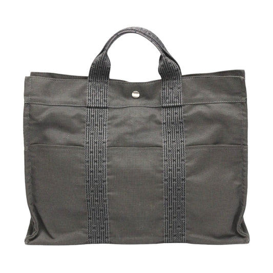 エルメス HERMES トートバッグ
 トートMM エールライン キャンバス キャンバス グレー 【SS】
 【中古】