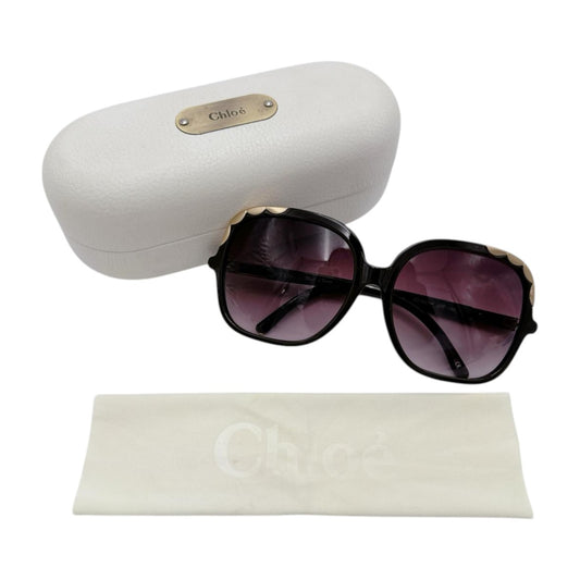 クロエ Chloe サングラス
 サングラス バタフライ 59□18 130 プラスチック CA2221A ブラウン 【SS】
 【中古】