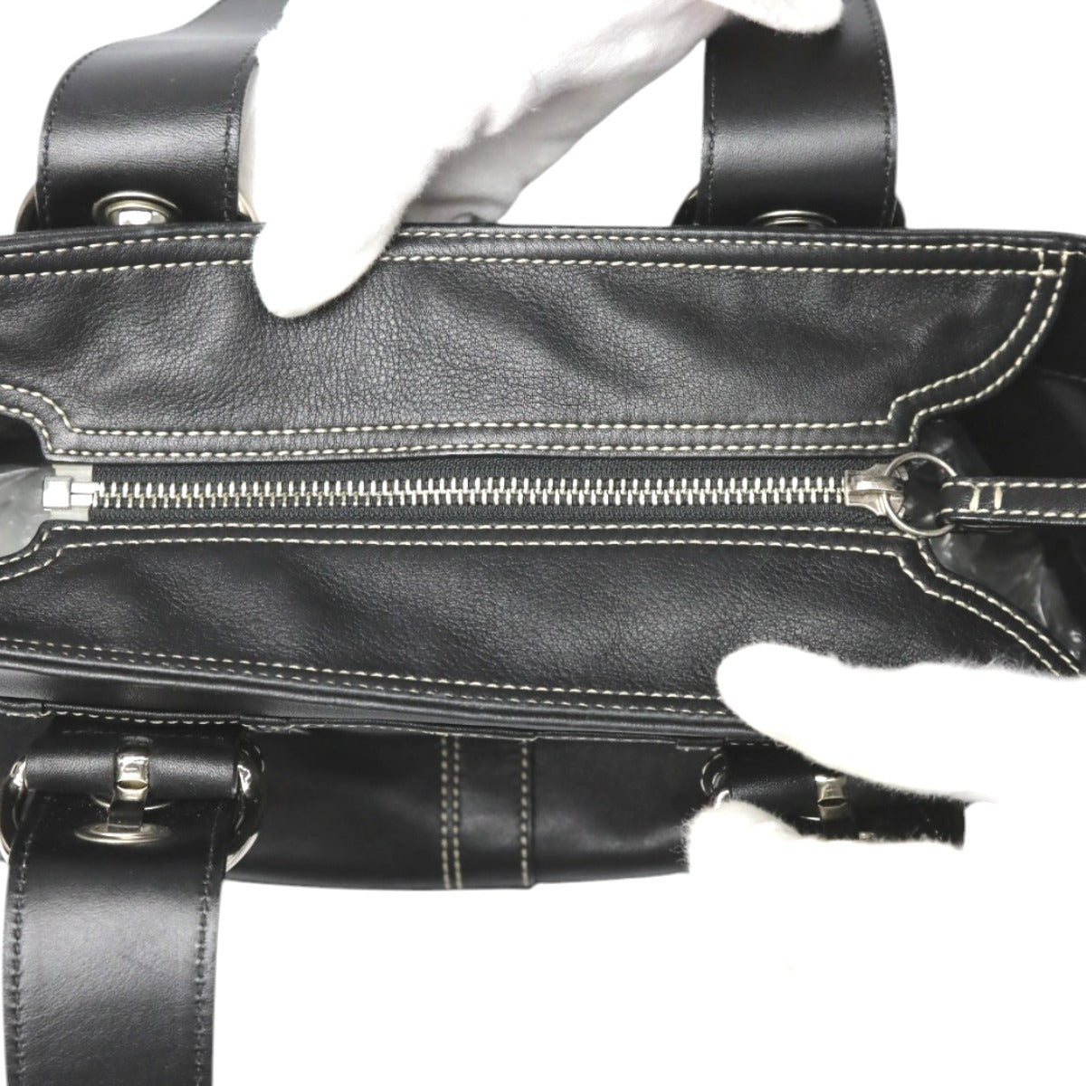 コーチ COACH トートバッグ
ハンドバッグ ミディアムレザー レザー F10911 ブラック 【SS】
【中古】