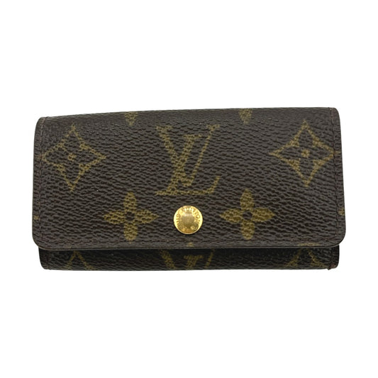 ルイヴィトン LOUIS VUITTON キーケース
 キーケース モノグラム ミュルティクレ4 モノグラムキャンバス M62631 ブラウン LV
 【SS】
 【中古】