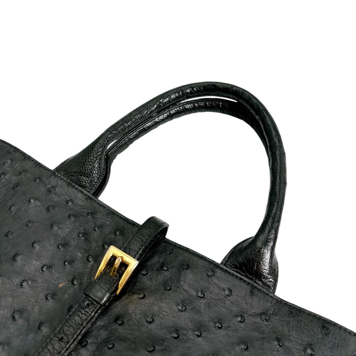 オーストリッチ ostrich ハンドバッグ
ハンドバッグ オーストリッチ ゴールド金具 オーストリッチ ブラック 【SS】
【中古】