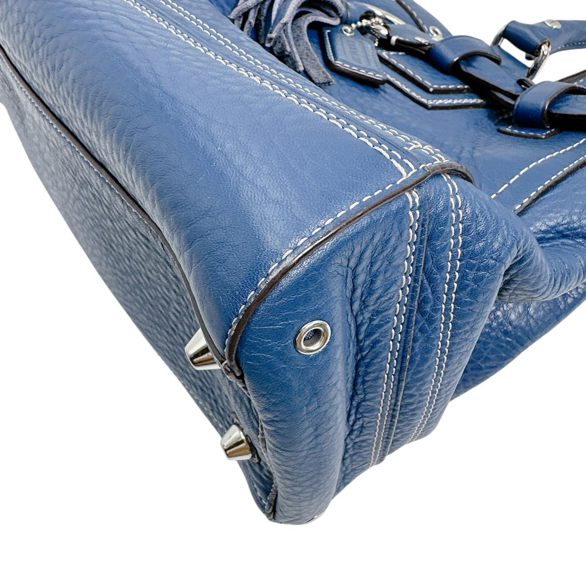 コーチ COACH トートバッグ
ハンドバッグ キャリーオール ペブル レザー E0982-F13087 ブルー 【SS】
【中古】