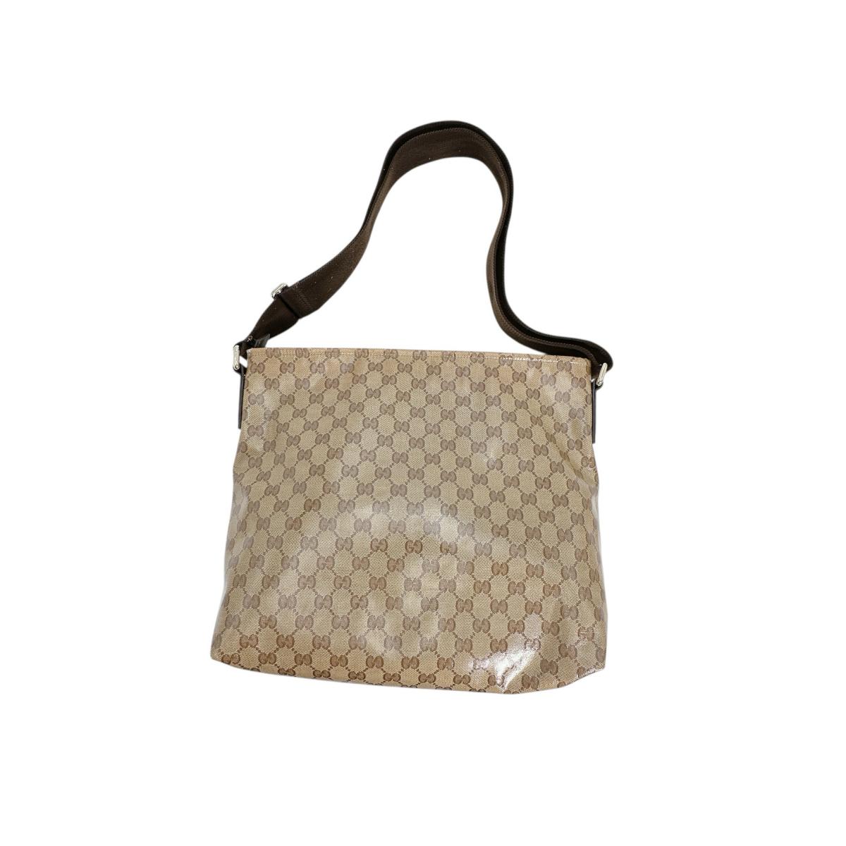 グッチ GUCCI ショルダーバッグ
ショルダーバッグ クリスタル GG PVCコーティングキャンバス 339569 ブラウン 【中古】