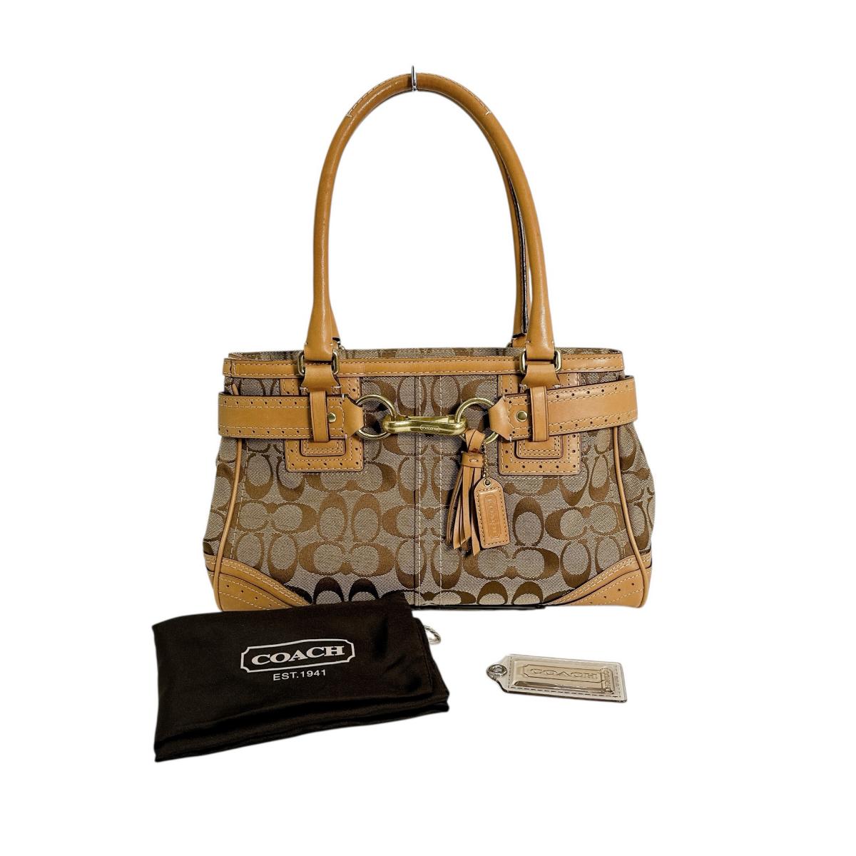 コーチ COACH ハンドバッグ
ハンドバッグ キャリオール ハンプトンズシグネチャー キャンバス G1073-F10507 カーキ×ブラウン 【SS】
【中古】