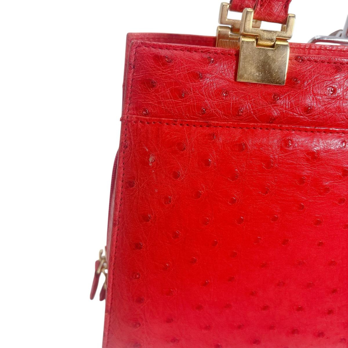 オーストリッチ ostrich ハンドバッグ
ハンドバッグ オーストリッチ レッド 【H】
【中古】