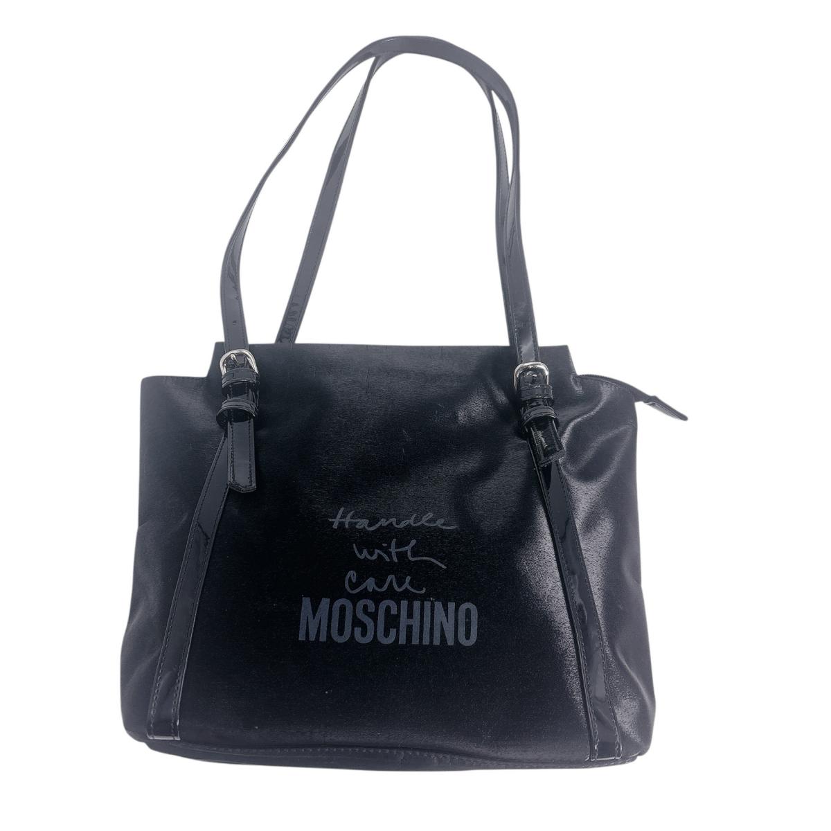モスキーノ MOSCHINO トートバッグ
ハンドバッグ エナメル ブラック 【H】
【中古】