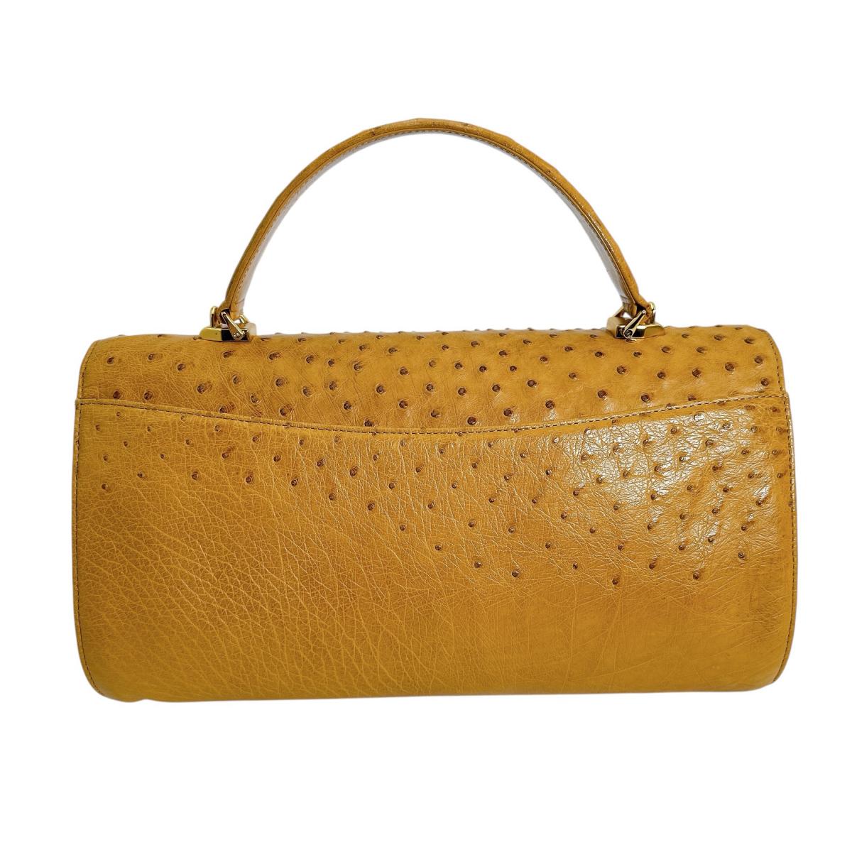 オーストリッチ ostrich ハンドバッグ
ショルダーバッグ ミラー付き 2wayバッグ オーストリッチ イエロー 【H】
【中古】