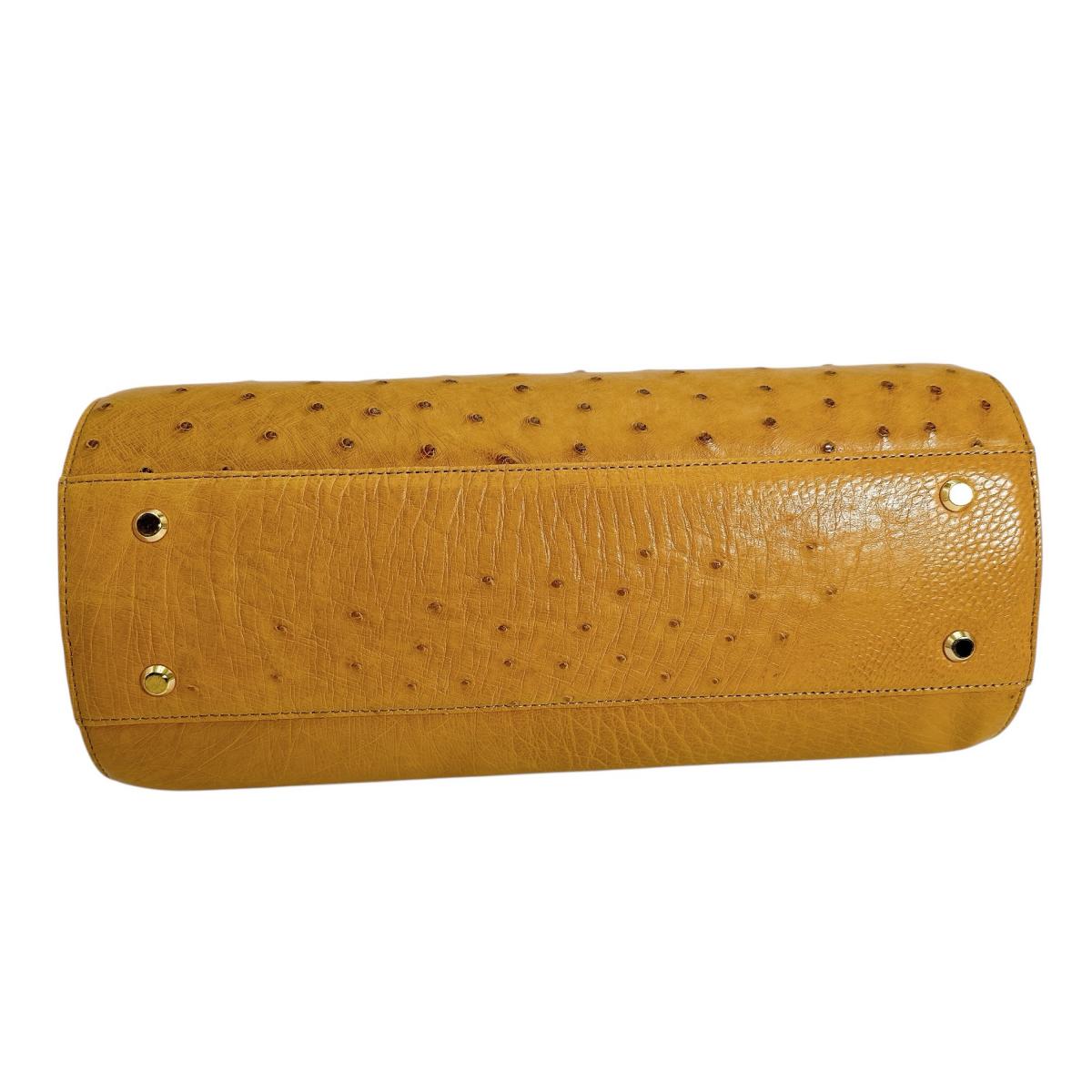 オーストリッチ ostrich ハンドバッグ
ショルダーバッグ ミラー付き 2wayバッグ オーストリッチ イエロー 【H】
【中古】