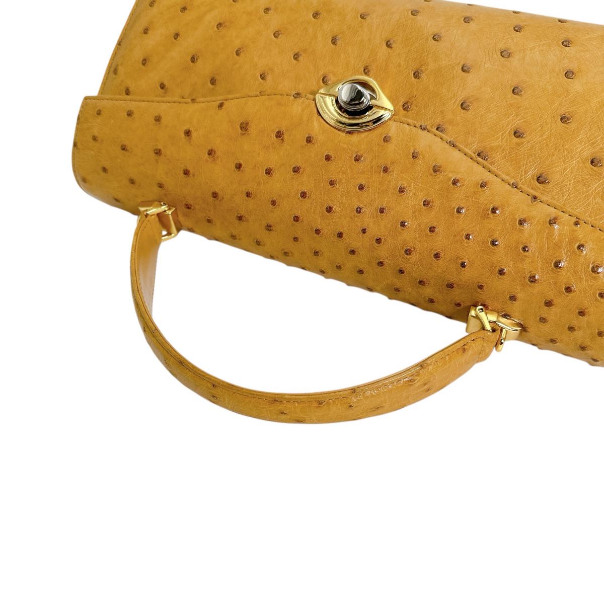 オーストリッチ ostrich ハンドバッグ
ショルダーバッグ ミラー付き 2wayバッグ オーストリッチ イエロー 【H】
【中古】