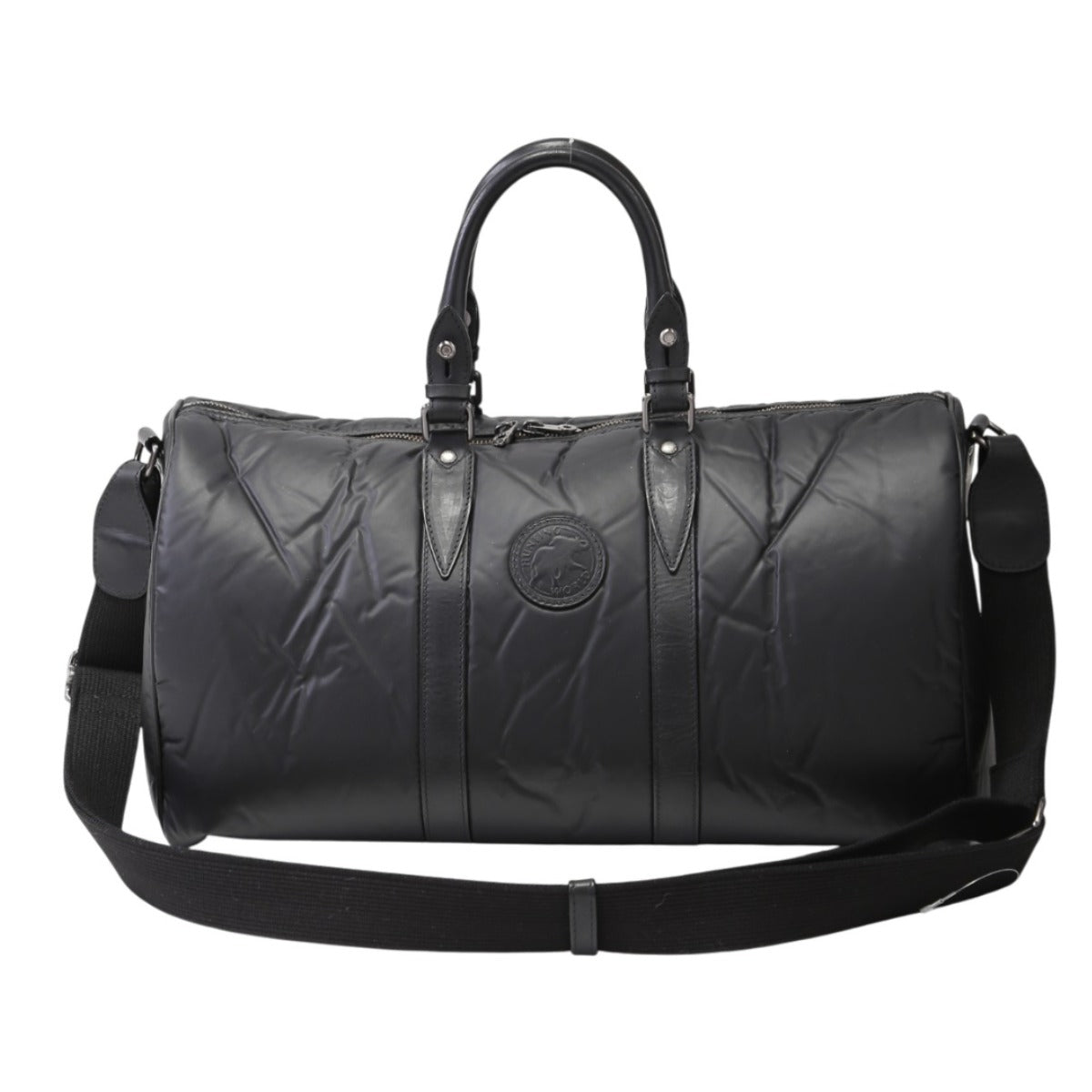 ハンティングワールド HUNTING WORLD ボストンバッグ
 旅行かばん ミニボストンバッグ PVC ブラック 【SS】
 【中古】