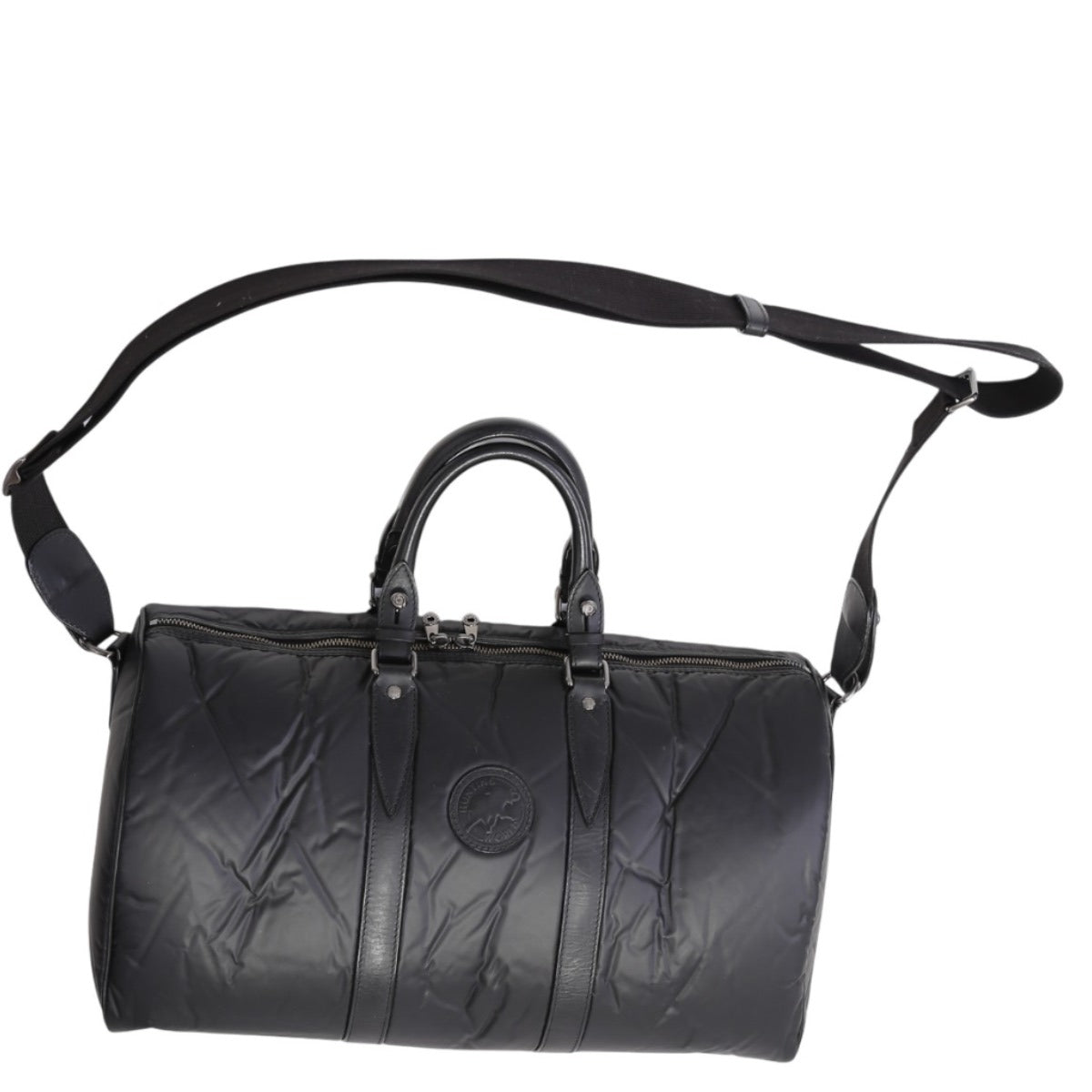 ハンティングワールド HUNTING WORLD ボストンバッグ
 旅行かばん ミニボストンバッグ PVC ブラック 【SS】
 【中古】